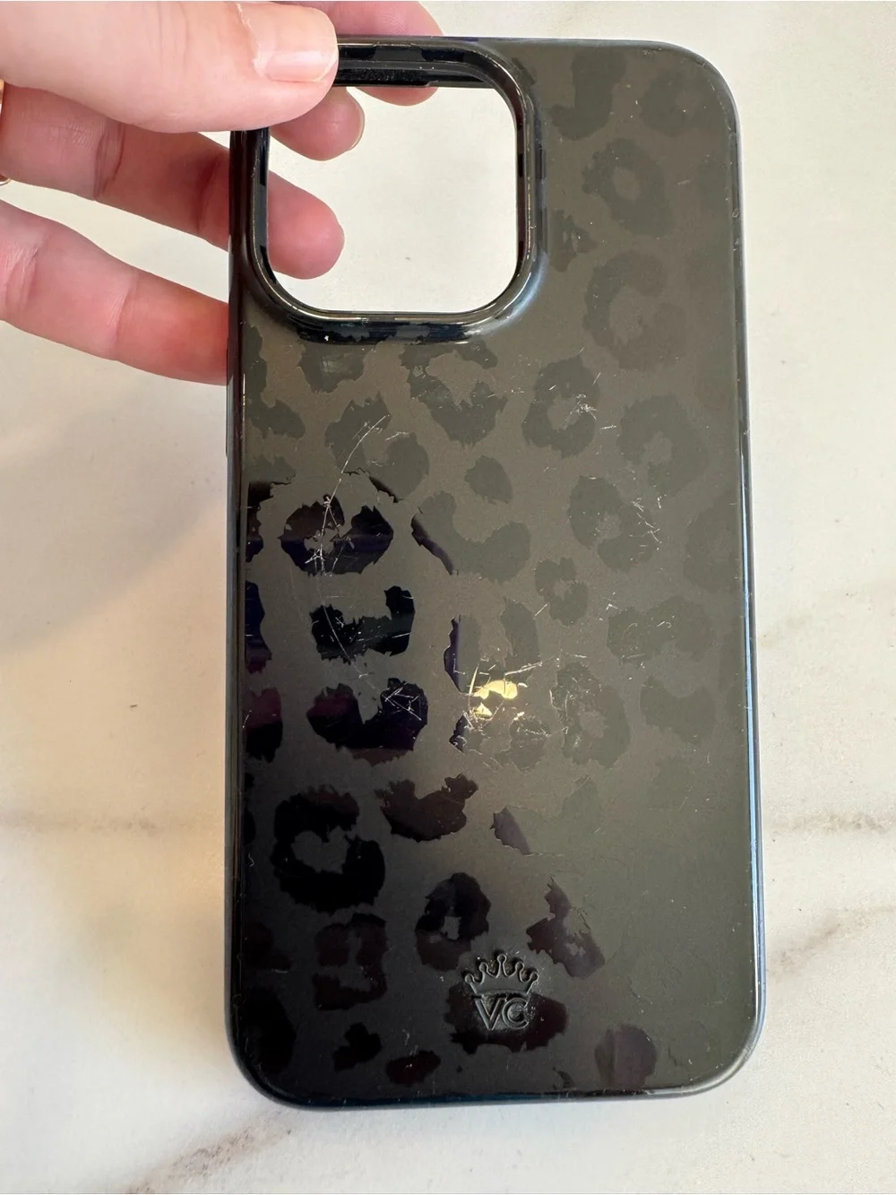 Apple iPhone 15 ProMax Case Set Black Leopard & Pink Marble with Gold Veining